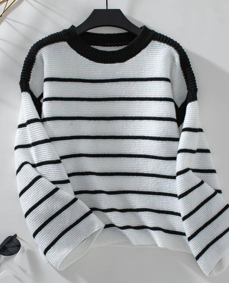 The Luxe Line Stripe Knit Sweater
