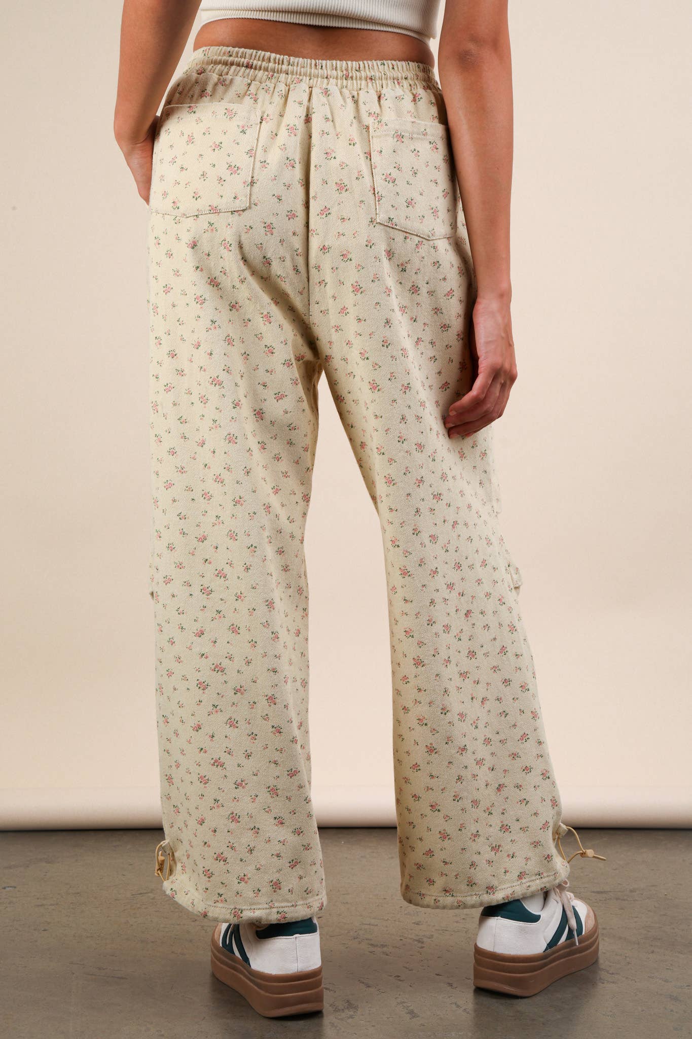 The Petal Patch Linen Parachute Pants