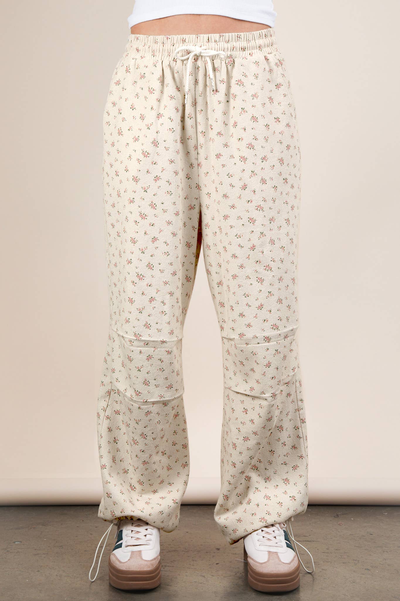 The Petal Patch Linen Parachute Pants