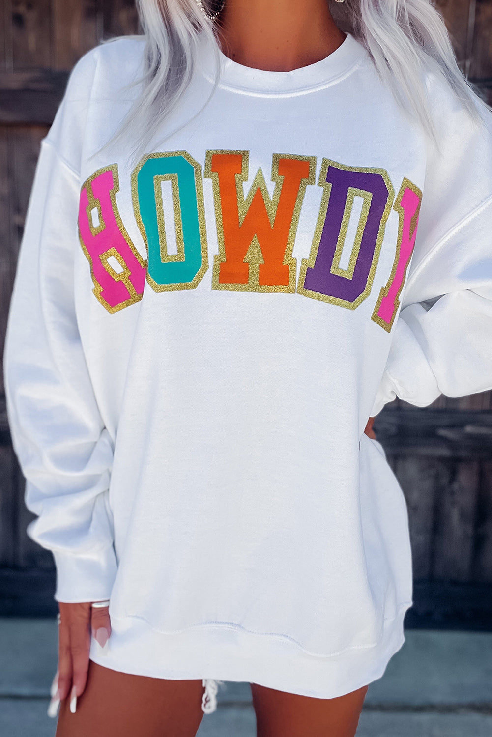 Howdy Color Pop Graphic Sweatshirt